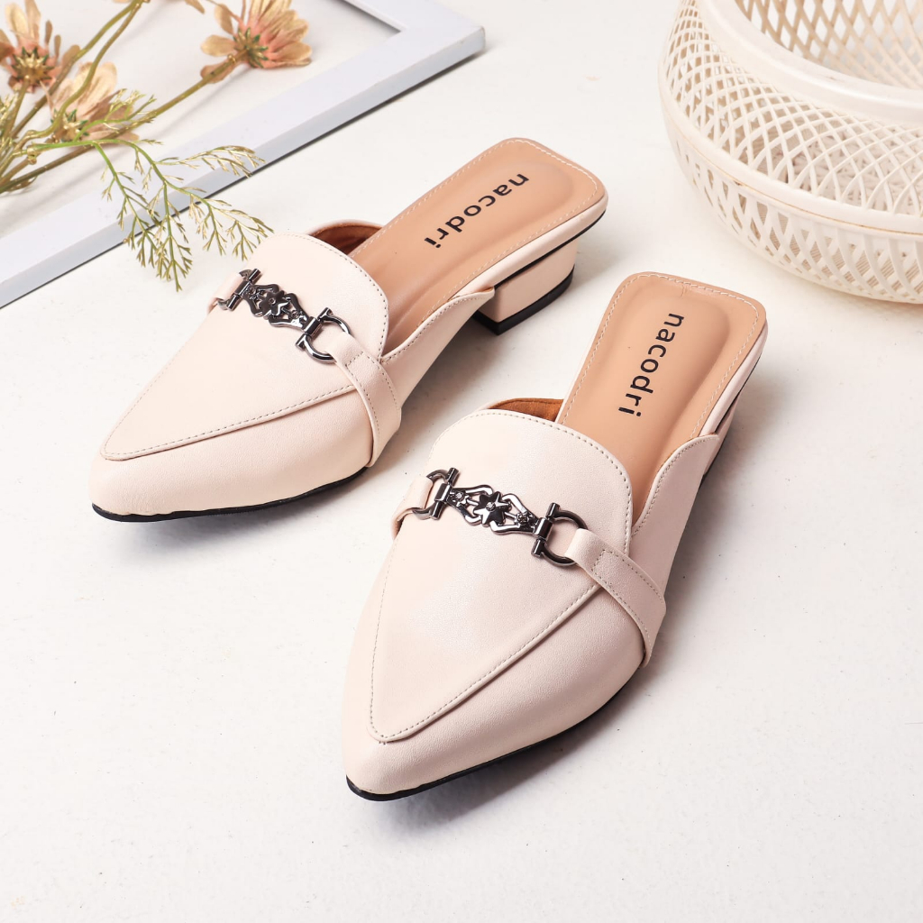 Nacodri  ALMA Mules wanita heels 3cm