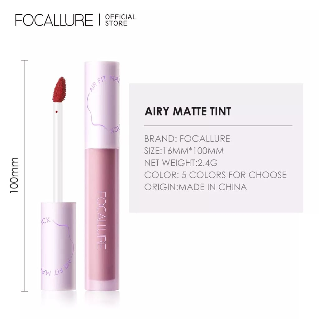 [ORI &amp; BPOM] FOCALLURE Matte Lip Tint Super Long-Lasting Lipstick #SwitchMode | FOCALLURE #Switchmode Airy Matte Lipstick Waterproof Lip Tint Long-Lasting Transfer-Proof Lip Matte Lipgloss Waterproof Liquid Lipstick FA417