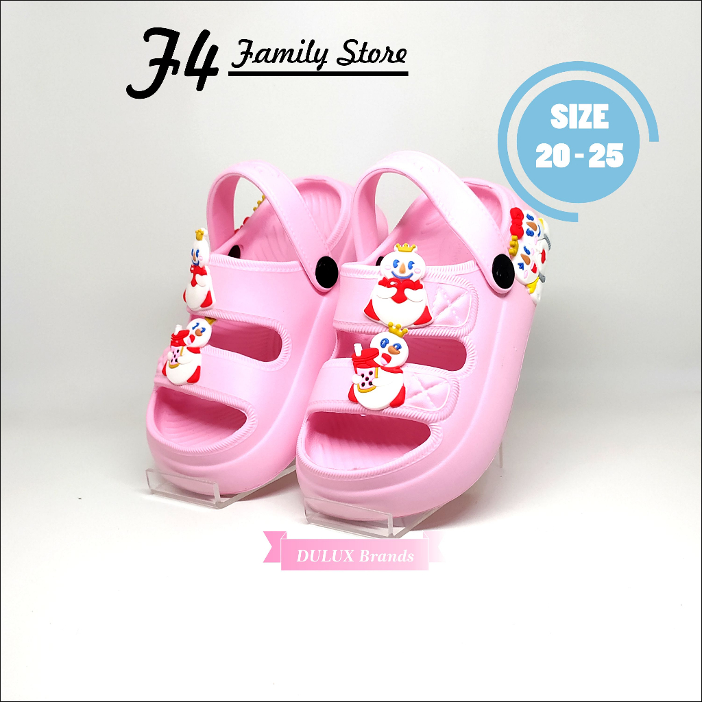 MD79 - Sendal Anak Viral 2023 Mixue Anak Perempuan Usia 1 3 Tahun Slip On Jelly Tali Belakang