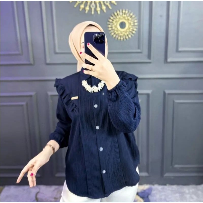 Kemeja Wanita Inara Lady Crush Atasan Blouse Kekinian Terbaru Korean Style