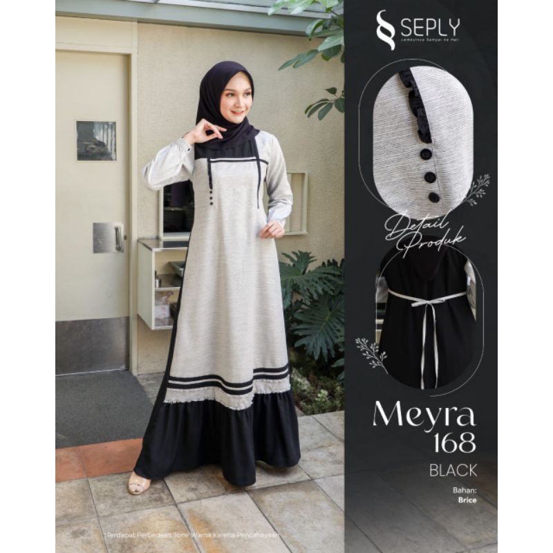 Gamis Seply Meyra 168 Black Gamis Muslimah Gamis Casual Gamis Premium Gamis Lebaran