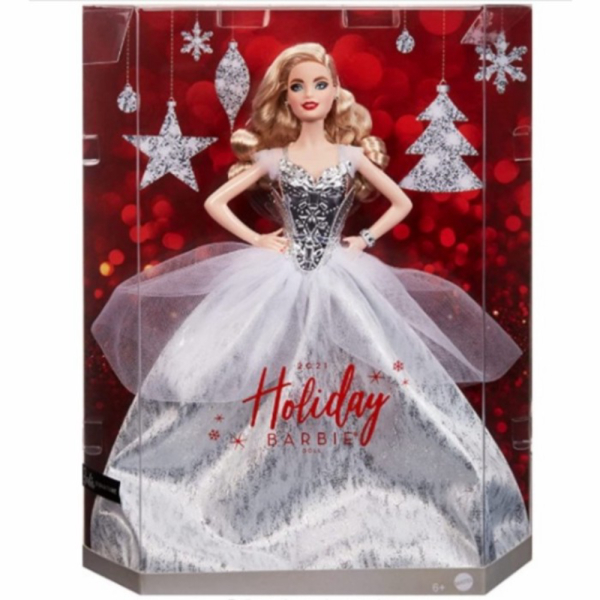 

Dijual Boneka Blonde Barbie Dress Sparkling with Holiday Magic Silver Gown Limited