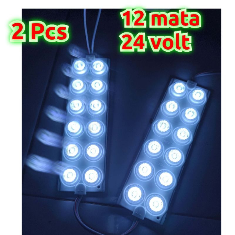 isi 2 pcs lampu LED bak truk LED kolong truk 24 volt Led 12 mata 24 volt