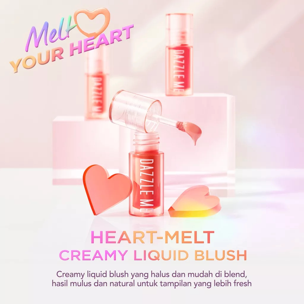 Dazzle Me Creamy Liquid Blush Heart Melt - Blush On Cair