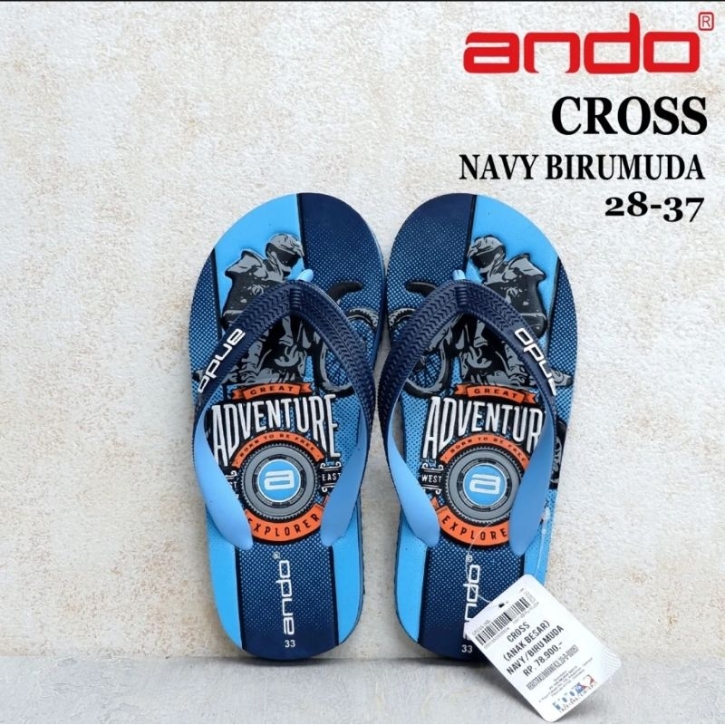 Sandal ANDO Size 33-37 - CROSS - VIP 02 - ROLLER - FRIZZ TG - RICHOCET TG - CHOICE - Sandal Jepit An