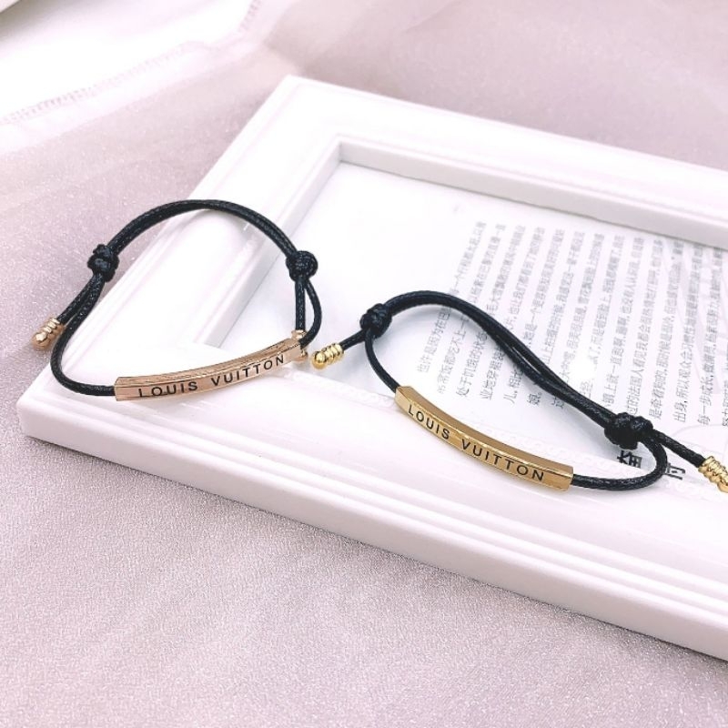 Gelang Titanium asli model serut motif elv Gelang Stainless steel branded band anti  karat anti alergi Gt99