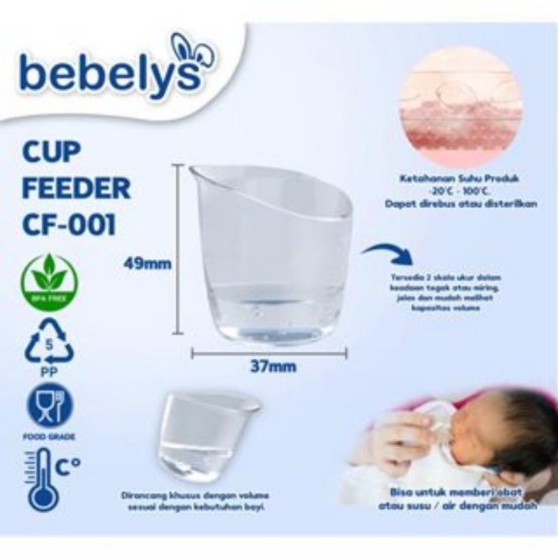 Bebelys Baby Cup Feeder 30ml - Cangkir Gelas Minum Obat Bayi