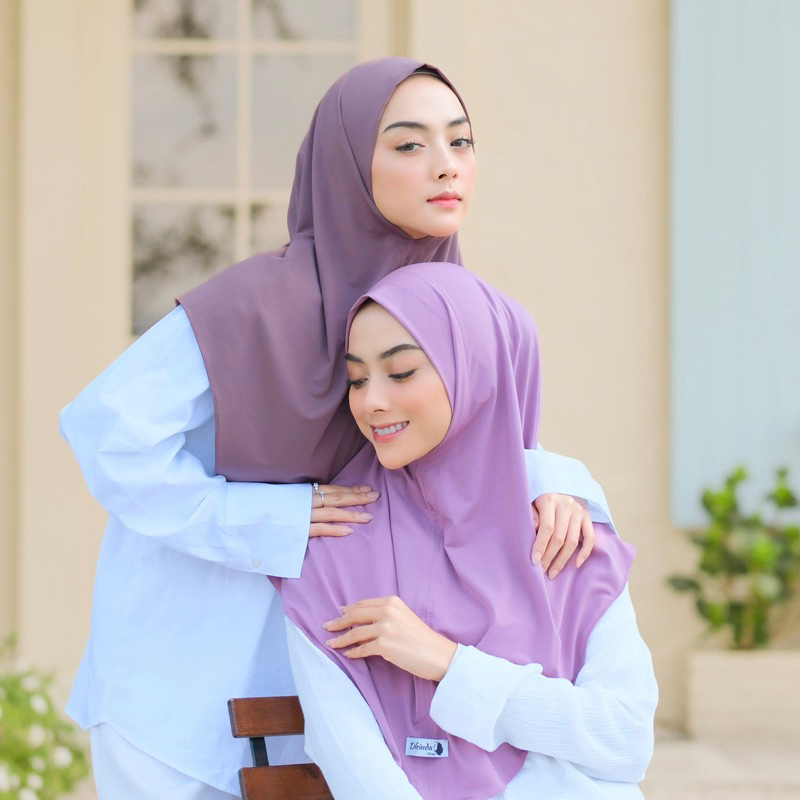 Dhinda Hijab - Bergo Non Pet Antem Size L/Jumbo (Jersey Ity Terbaik) Jilbab can