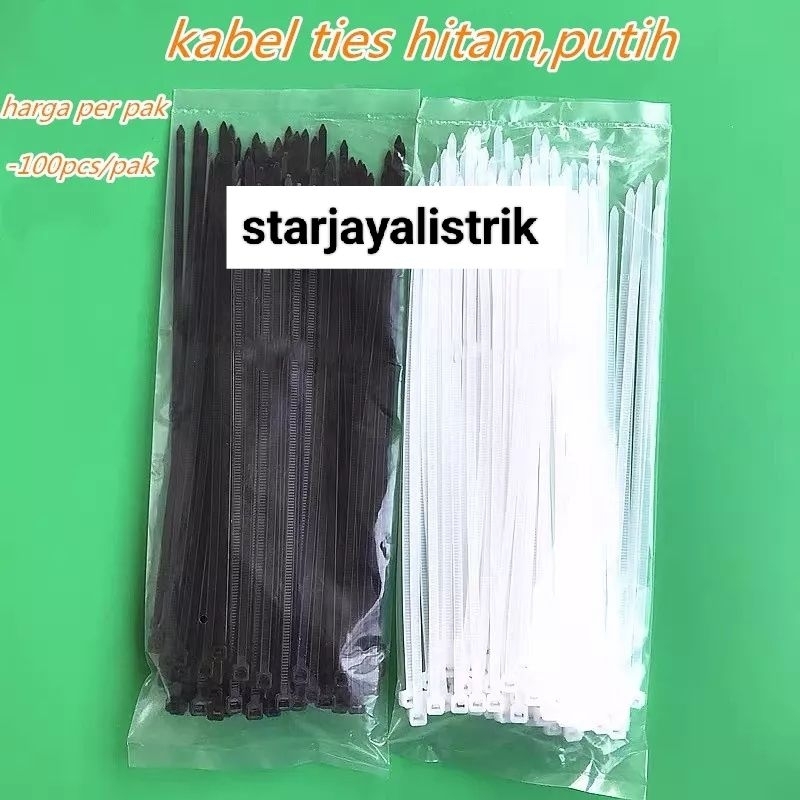 kabel merk FRT tis hitam dan putih dengan ukuran 100mm/150mm/200mm/250mm/300mm