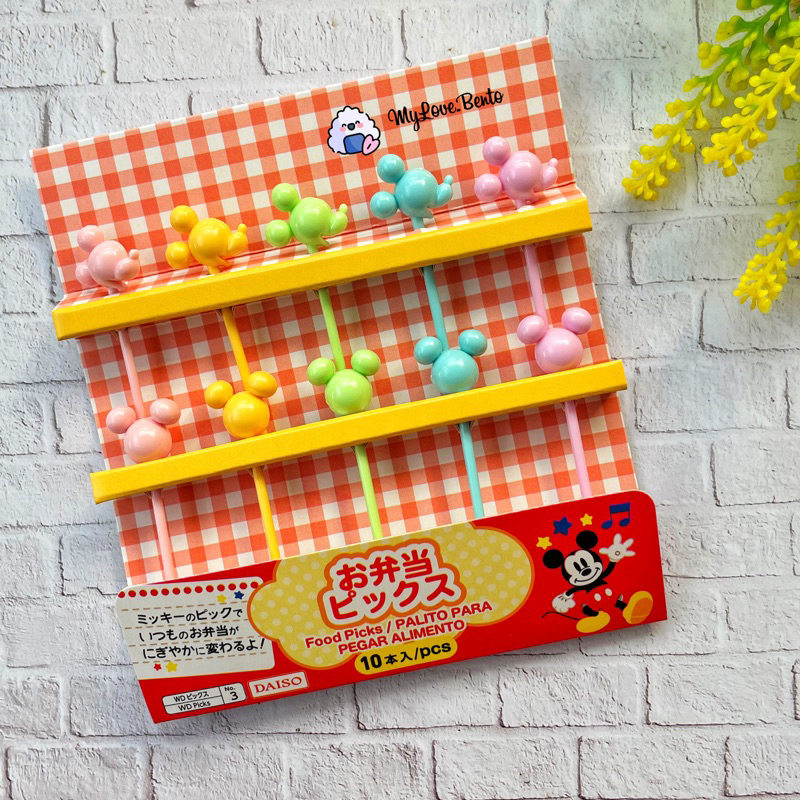 Tusukan Bento Mickey Head Food Picks Hiasan Bekal