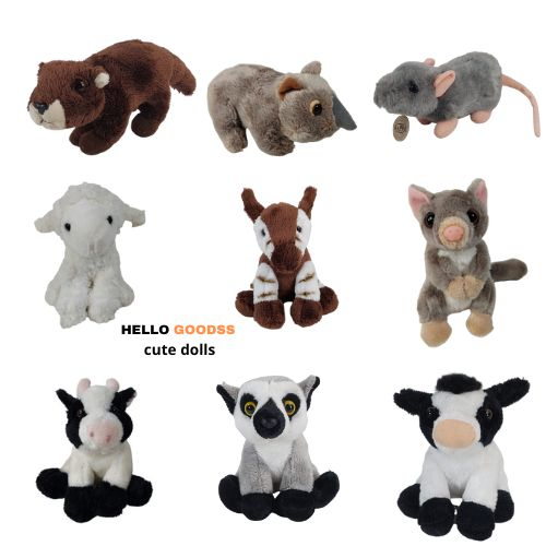 BONEKA LEMUR/SAPI/SHEEP/KUDA/TIKUS/WOMBAT/BERANG-BERANG  CUTE SOFT -  UKURAN XS (COCOK UNTUK HADIAH 