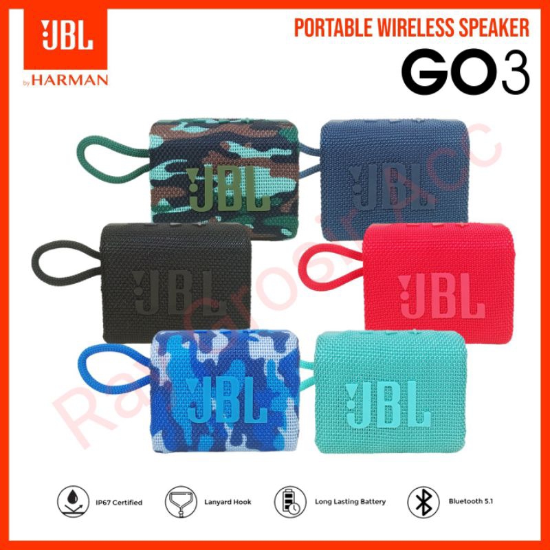 Speaker Bluetooth Wireless JBL GO 3 Super Bass Speker Mini GO3