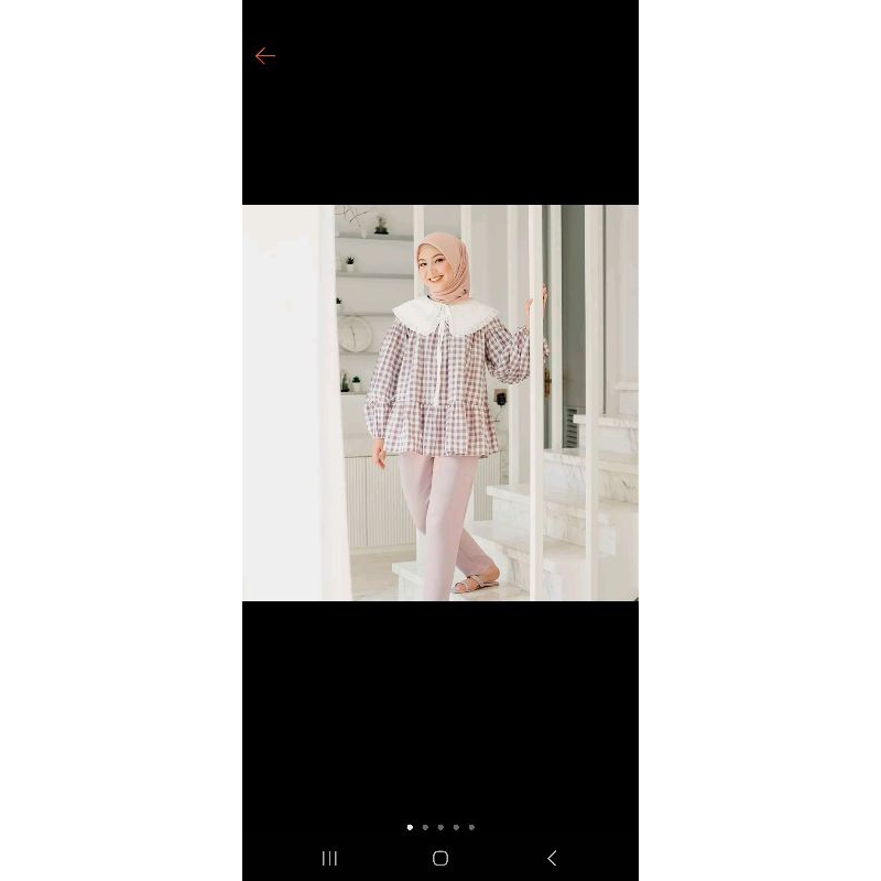 amy gingham blouse hijabchic