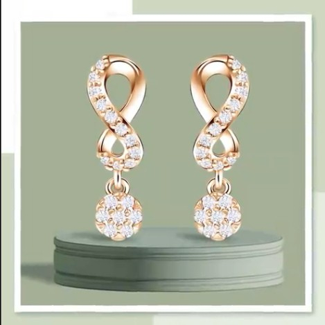 GIWANG ANTING TUSUK EMAS HALA GOLD ABADI MASA SERIES INFINITY ETERNITY LOTUS MODEL BERLIAN