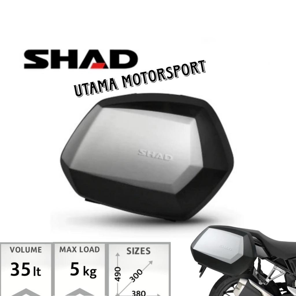 Box Samping Side Box SHAD SH35 / SH-35 Original SHAD Aluminium