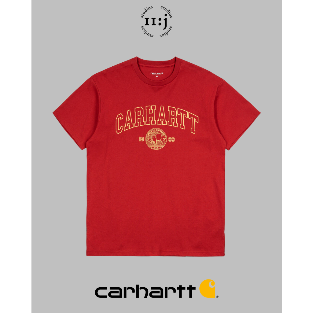 Kaos Carhartt WIP Coin 1989 Baju Asli Tshirt Branded Original - Red
