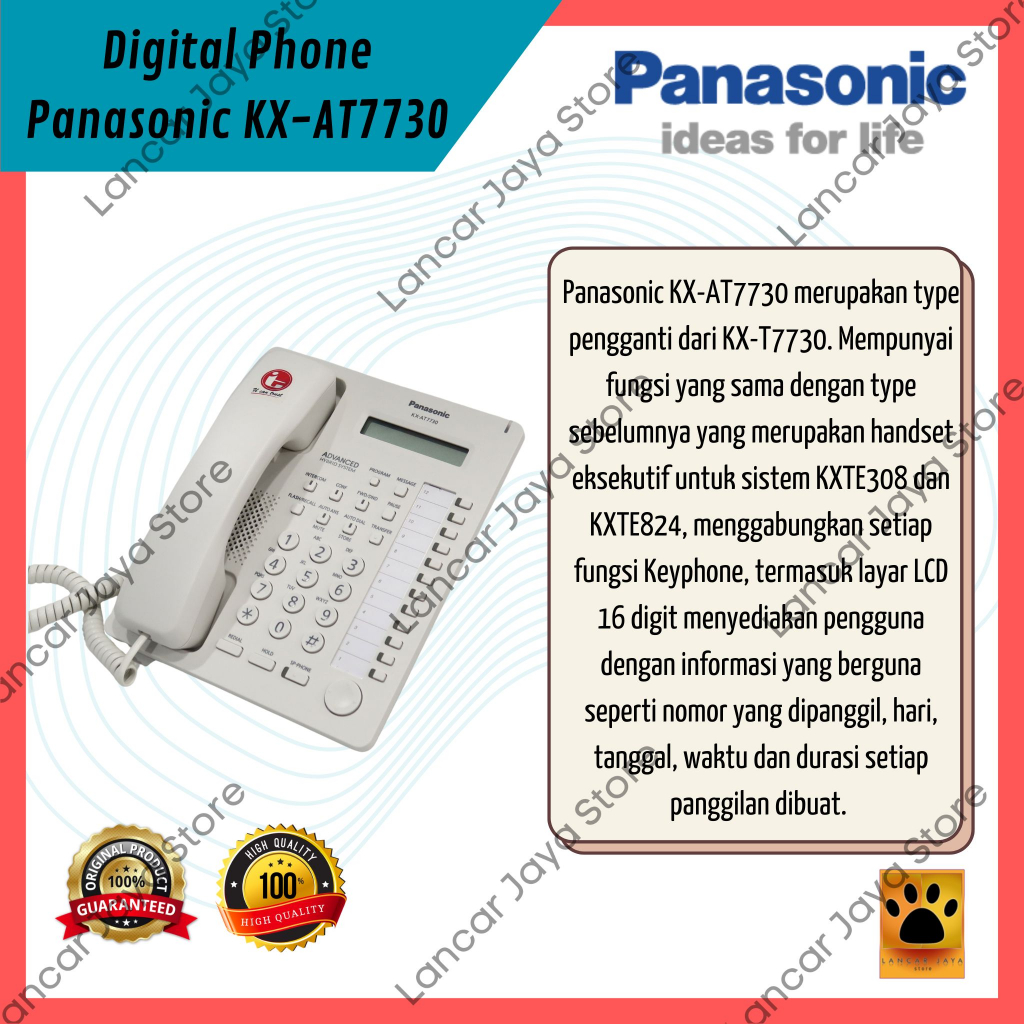 Telephone Key Panasonic KX-AT7730 (Putih)