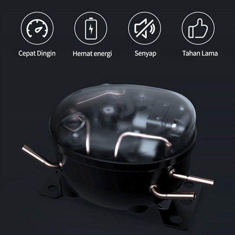 Cocok Untuk Rumah Mesin Es Iceler Portable / Mesin Es Cube Iceler 15kg Es Perhari 6 Keping Es diproduksi