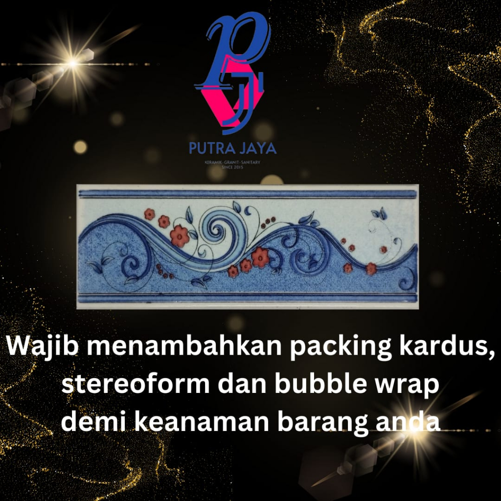 Lis Keramik Dinding Dapur/Kamar Mandi/Teras Rumah 7x20cm