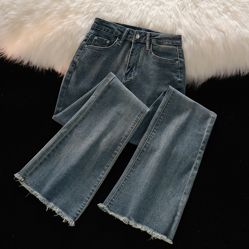 Rawis Cutbray Jeans Highwaist Seksi Celana Jins Wanita Korea Kekinian