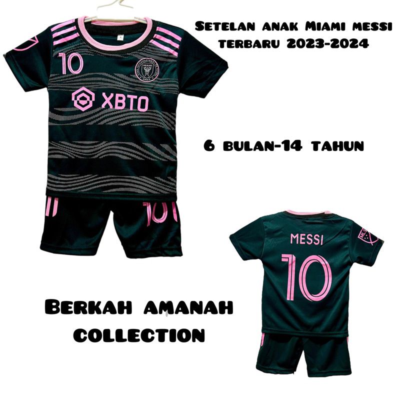 setelan baju bola anak Miami messi/ kaos bola anak Miami/ baju bola anak messi/ setelan baju olahraga anak laki-laki