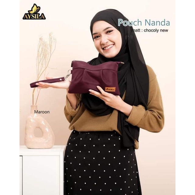 Dompet Pouch Wanita Hp dan Uang Bahan Chocoly Anti Air Nanda By Aysila