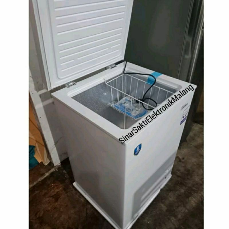 Freezer Chest Midea 100 Liter 100L Box Low Wat HS 131 CNK HS131CNK 100Liter Malang Sinar Sakti Elektronik Malang