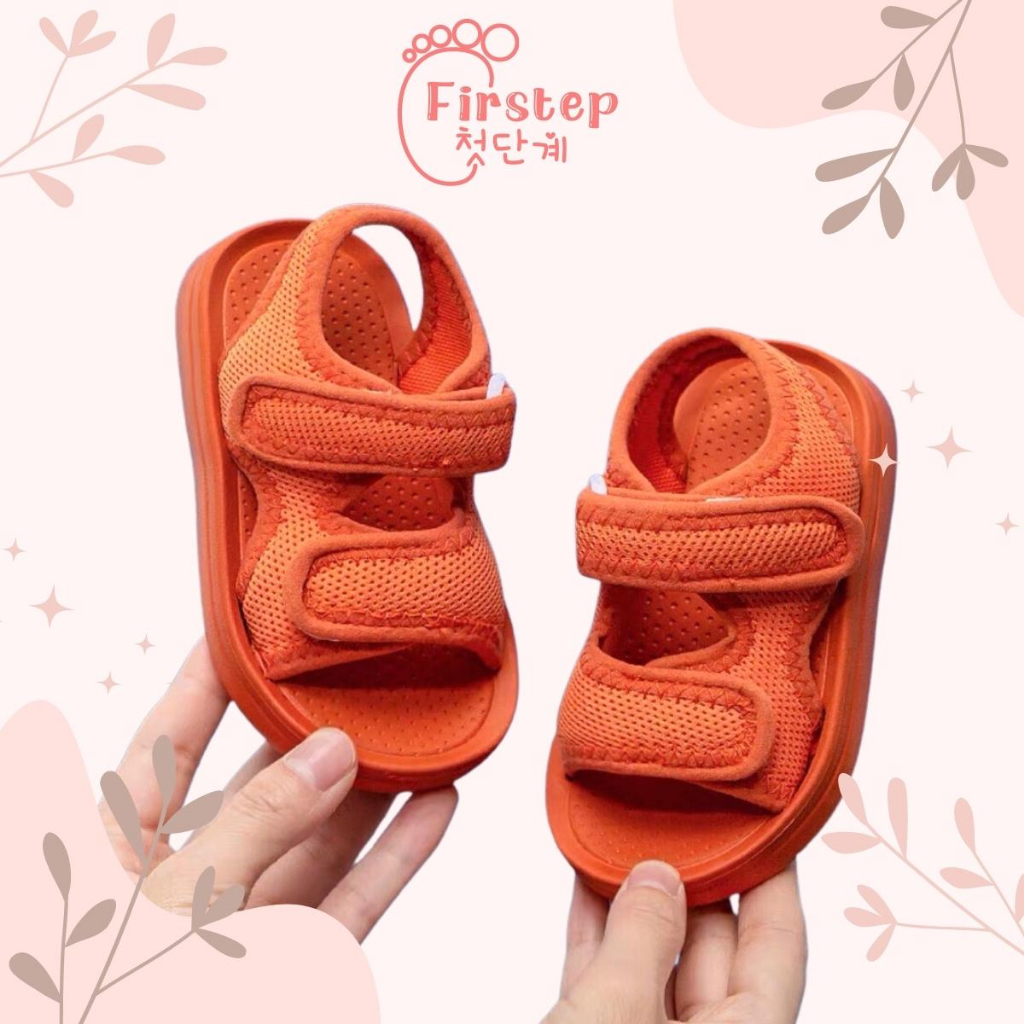 Firstep ❤️ Sandal Gunung Anak Polos Laki laki Perempuan  Sendal Anak Import Anti Slip FS107