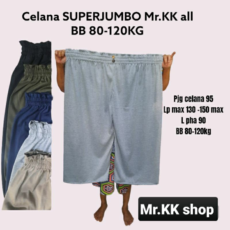 Kulot SUPER JUMBO PE Mr.kk BB 80-120 KG ( paket 3 pcs 85k) boleh request warna