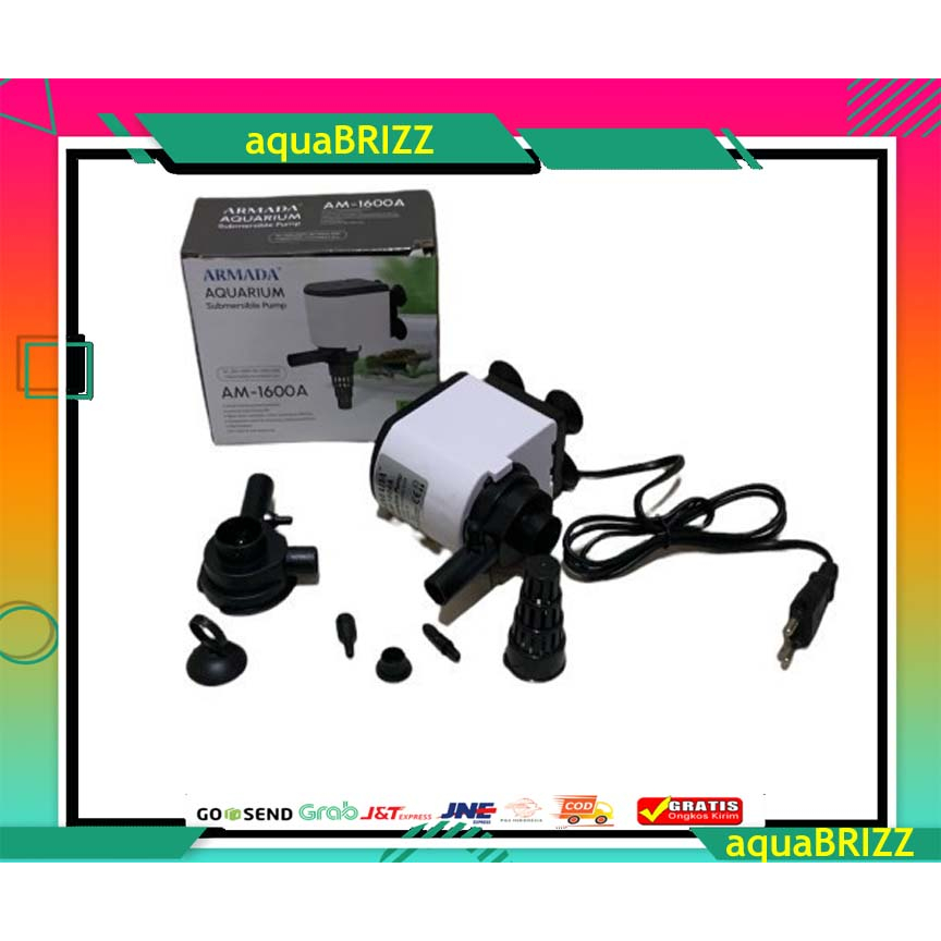 ARMADA AM 1600 A - Pompa Air Celup Kolam Ikan Aquarium Aquascape 1600A