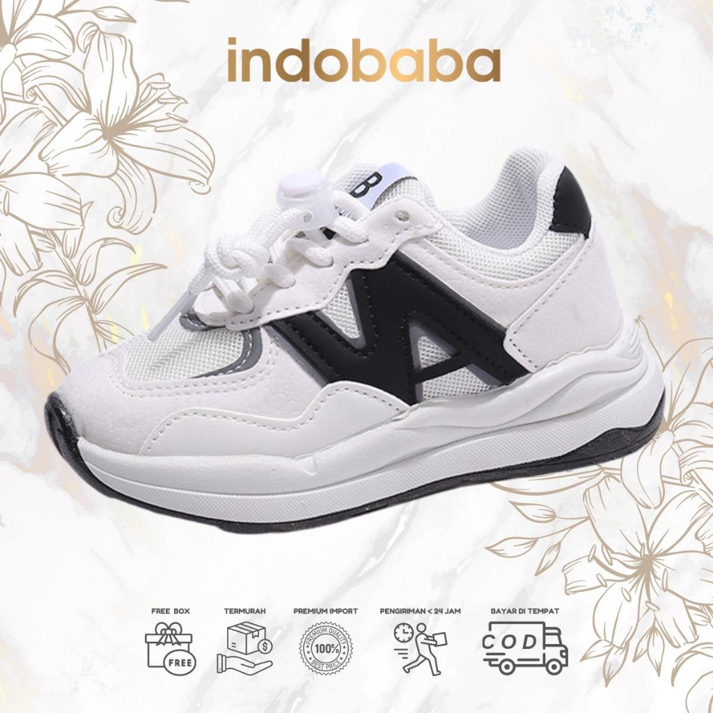 indobaba Sepatu Anak Perempuan Sneakers Anak Import Fashion 1-5 Tahun S155