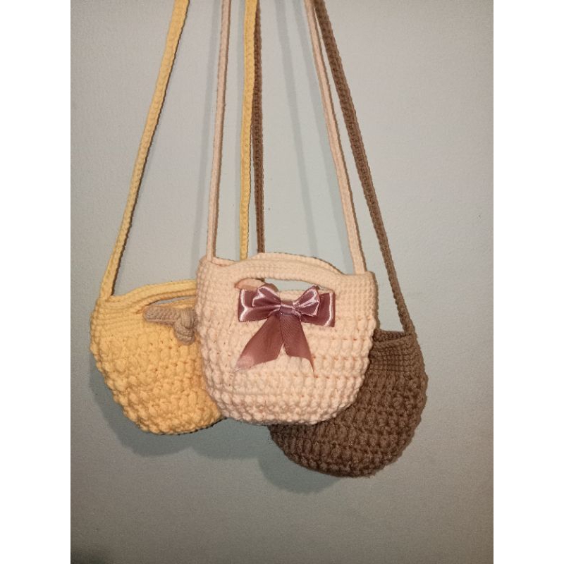 tas selempang wanita | tas selempang rajut | tas rajut korea