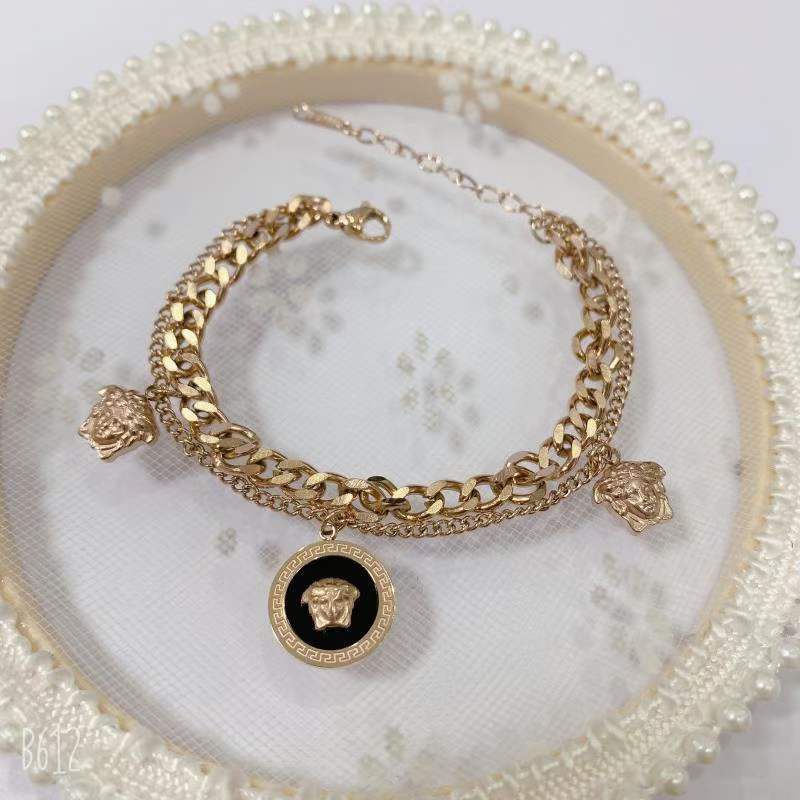 Gelang tangan v3rs4c3 sisik dua layer titanium anti karat harga grosir bisa cod