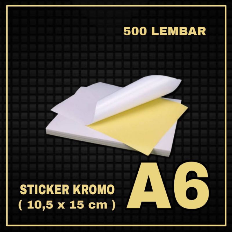 

STICKER CHROMO A6 ISI 500 LEMBAR