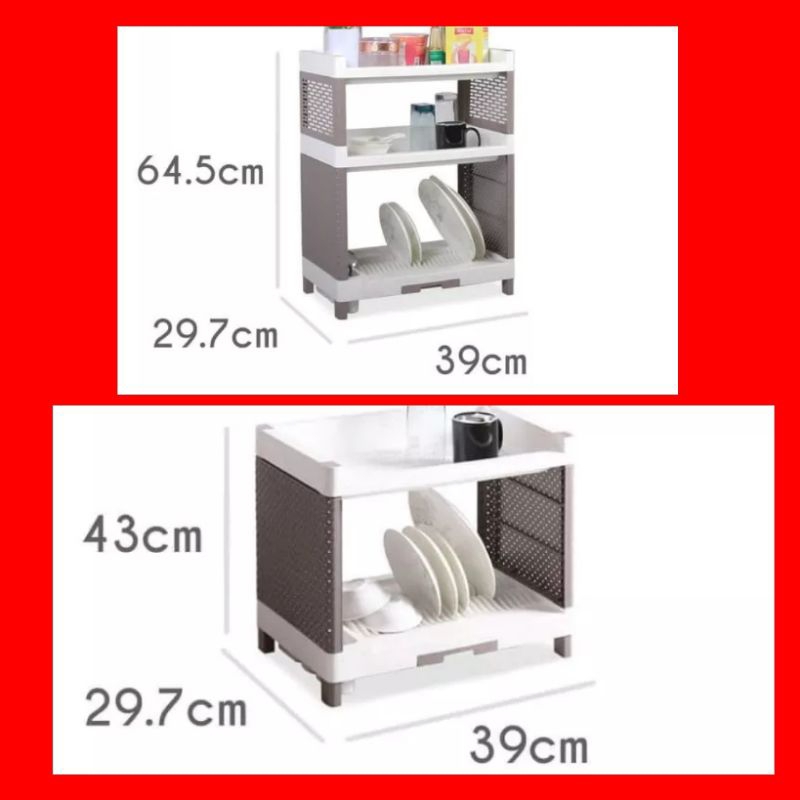 RAK PIRING PLASTIK WASTAFEL OLIMPLAST OLYMPLAST RSOK 2 SUSUN DAN 3 SUSUN