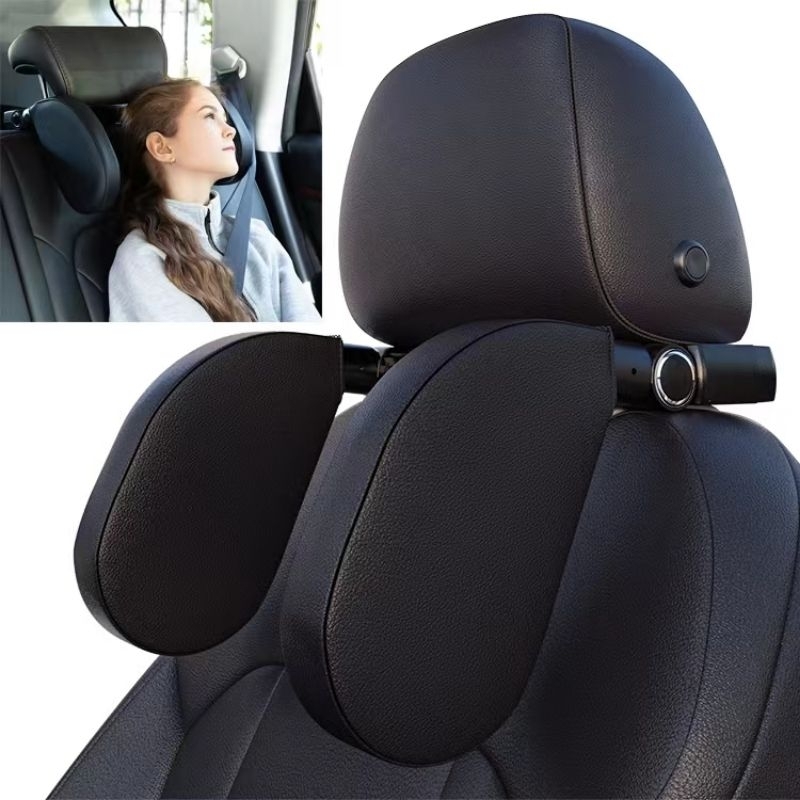 HEADREST NECK TRAVEL CAR PILLOW PENYANGGA LEHER LATEX KULIT  ARK BANTAL MOBIL SANDARAN KEPALA UNIVERSAL  PILLOW