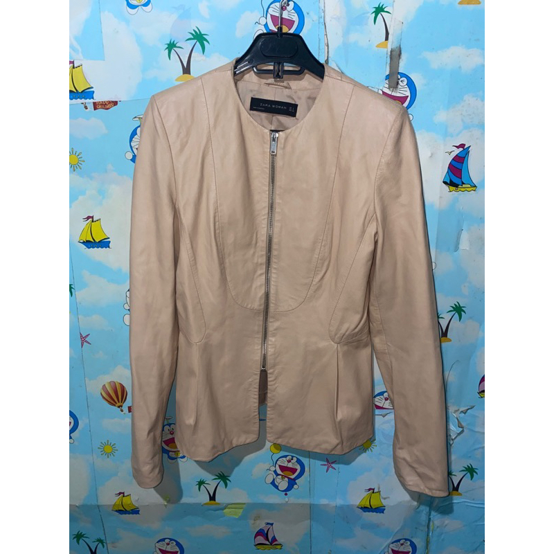 jacket leather zara asli