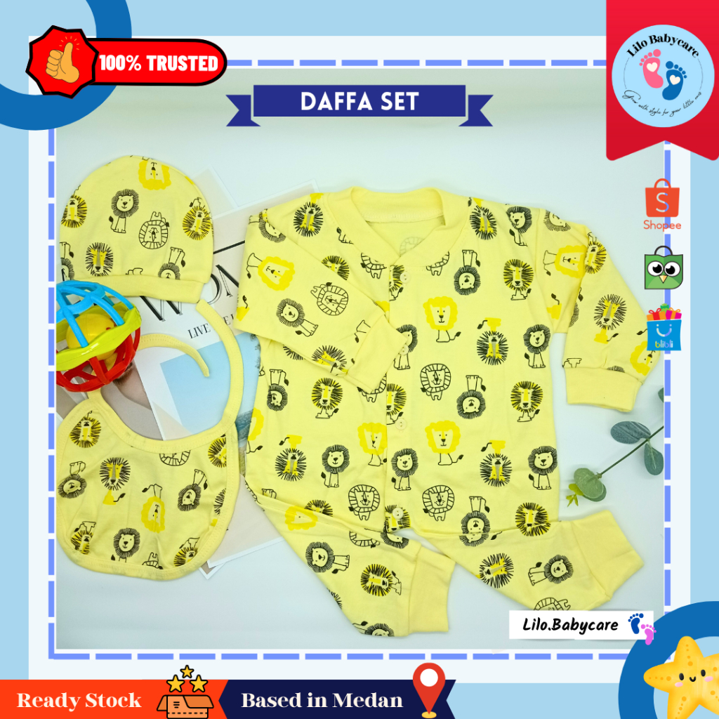 LILOBABYCARE - Daffa Set Baju Bayi Murah