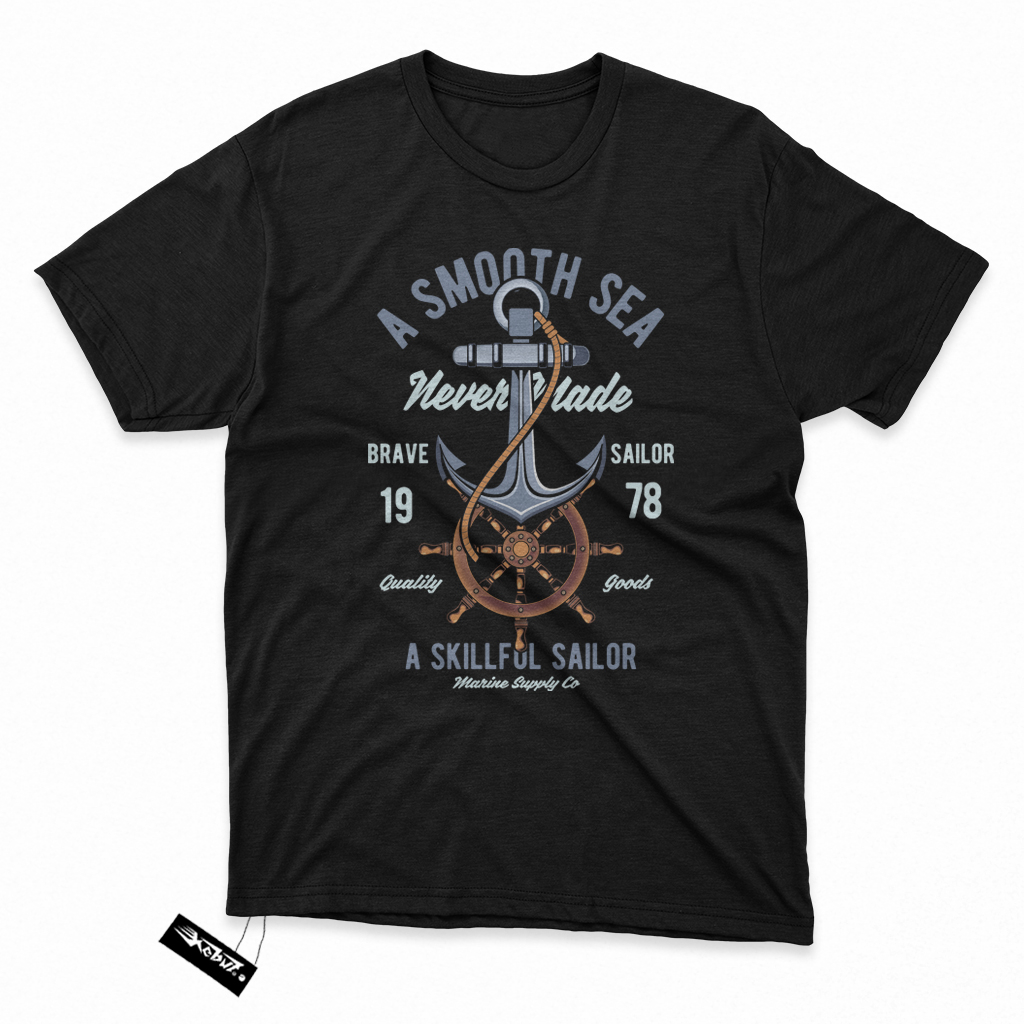 KAOS Anchor - Kain Katun Tshirt / baju distro Keren gambar desain ilustrasi original dengan sablon u
