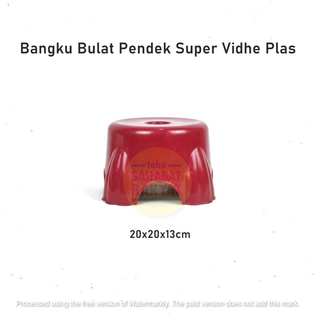 Bangku/Kursi Jongkok/Dingklik Bulat Polin BP-23/ Super Vidhe Plas /Beeplast