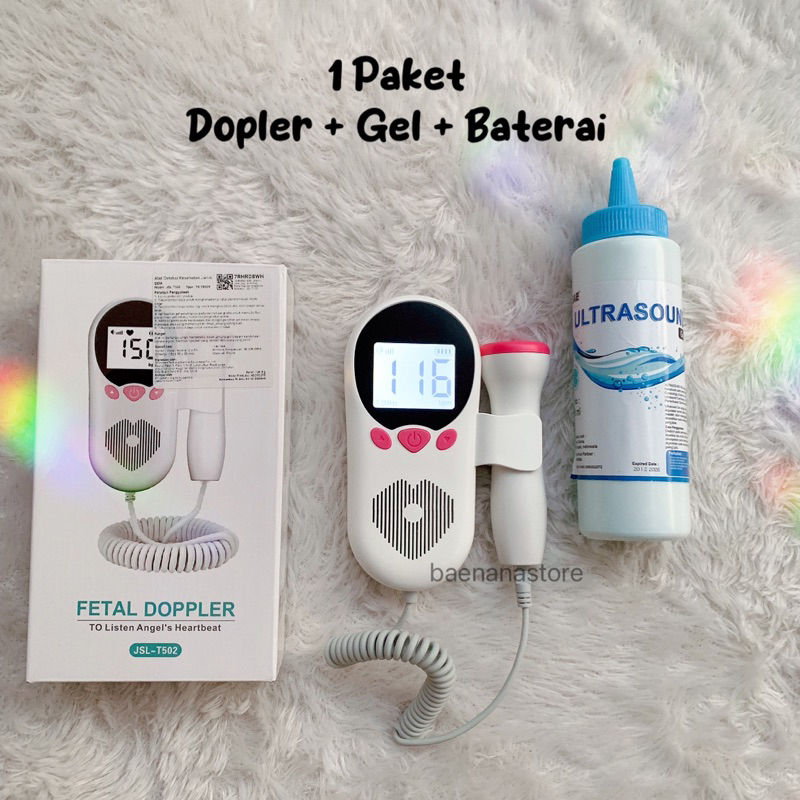 Paket Lengkap Fetal Doppler Black - Doppler - Fetal Dopler