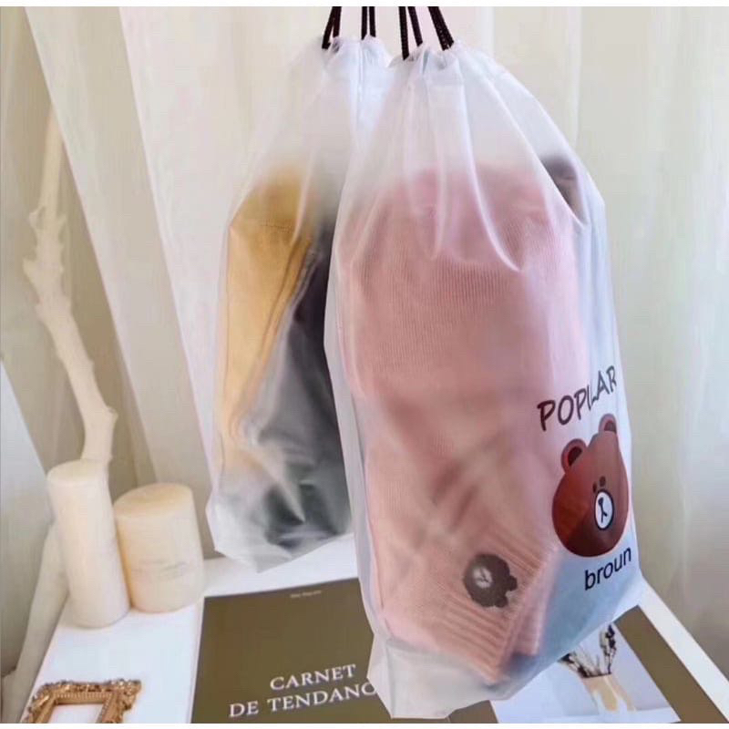 KAOS KAKI BERUANG ISI 10 PASANG FREE POUCH WARNA UDA RANDOM VIRALL MOTIF BARU