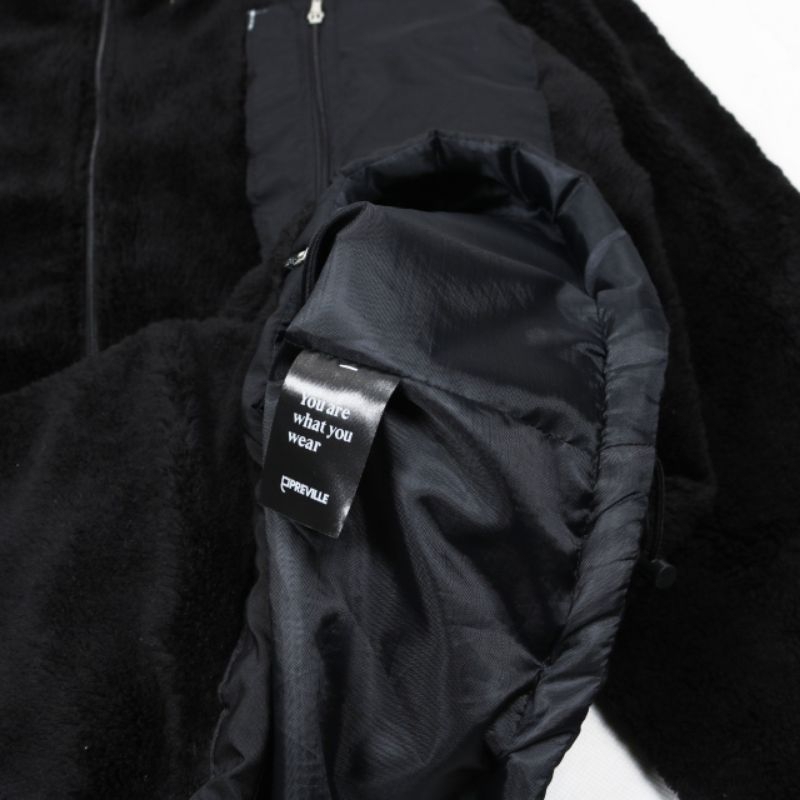 SHERPA JACKET ZIPPER PREVILLE HUMAN DIGNITY BLACK GOLD