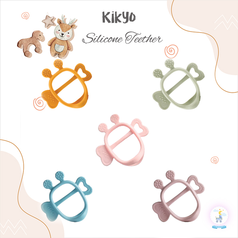 Kikyo Baby Silicone Bee Teether Free Case Mainan Gelang Silicone BPA Phthalate Free