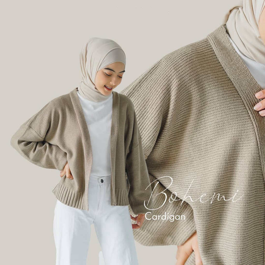 Fannie Cardigan Rajut Bohemi Oversize