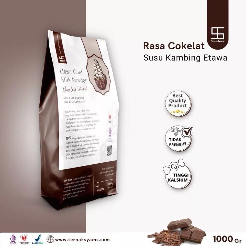 

Susu Kambing Etawa Bubuk Premium Varian Cokelat ( 1Kg )