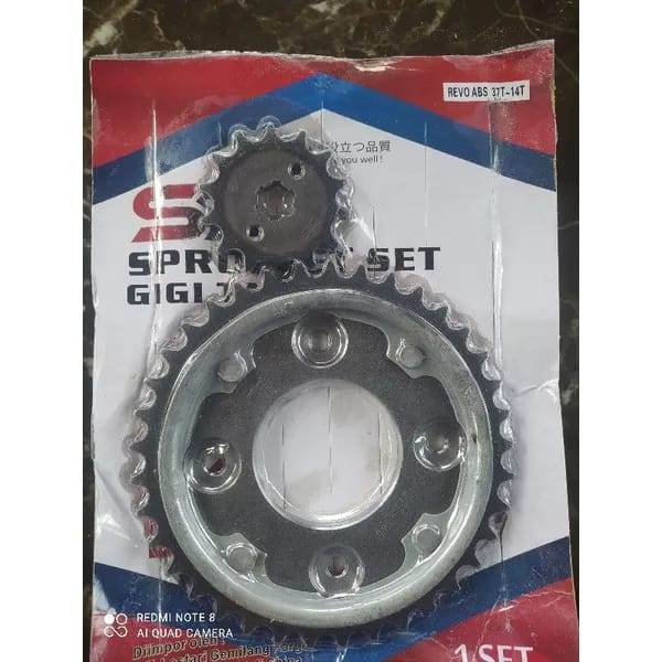 Gear Gir Depan Belakang Revo Absolute Blade 14/37T 428