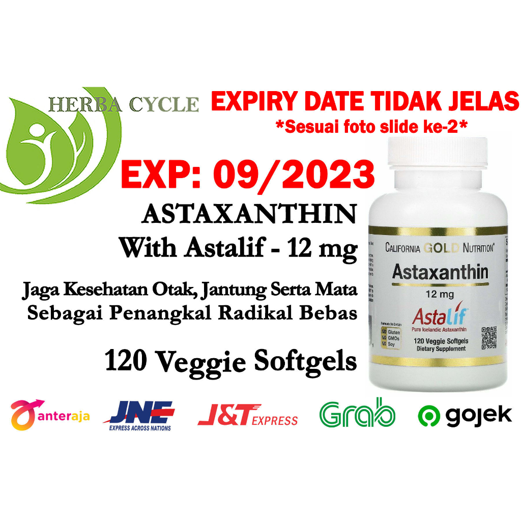 Astaxanthin Astalif 12 mg 120 Veggie Softgels California Gold Nutrition ORI USA