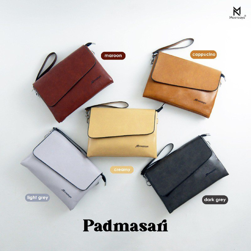 TAS SELEMPANG KULIT CLUTCH PADMASARI ORIGINAL MONZAYA MOONZAYA SLINGBAG SLING BAG FORMAL KERJA KANTO