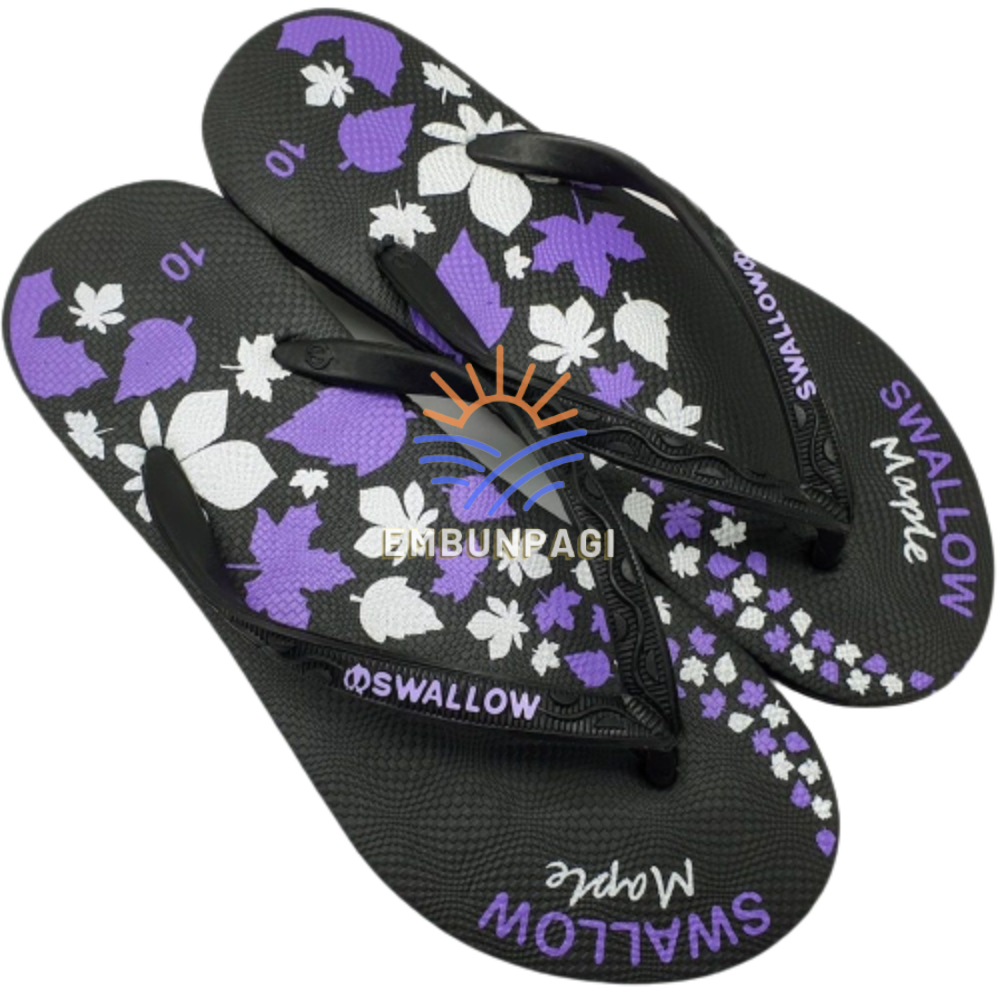 Sandal Jepit Wanita Motif Bunga Maple Swallow